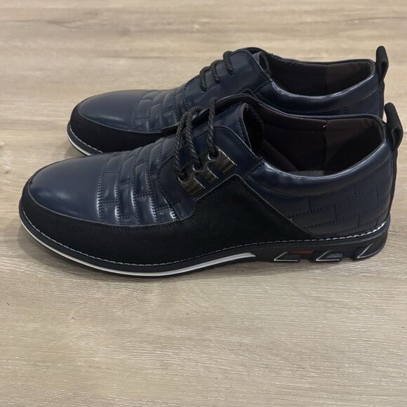 GATSBY Oxford Derby Leather Lace Up Comfort Blue & Black Mens Sz US 10 EU 44 main image 11